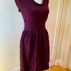Wine color mini dress